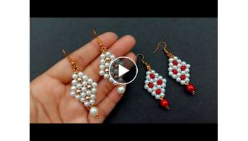 Simple & Easy Diamond Beaded Earrings